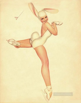 Pin up Painting - george petty curvy pin up 1